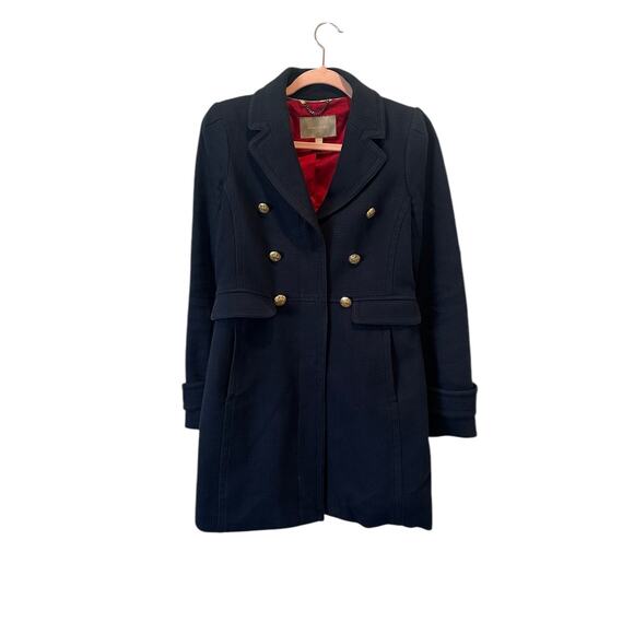 Banana Republic Navy Double Breasted Cotton Peacoat XS Classic Tailored - Picture 2 of 16